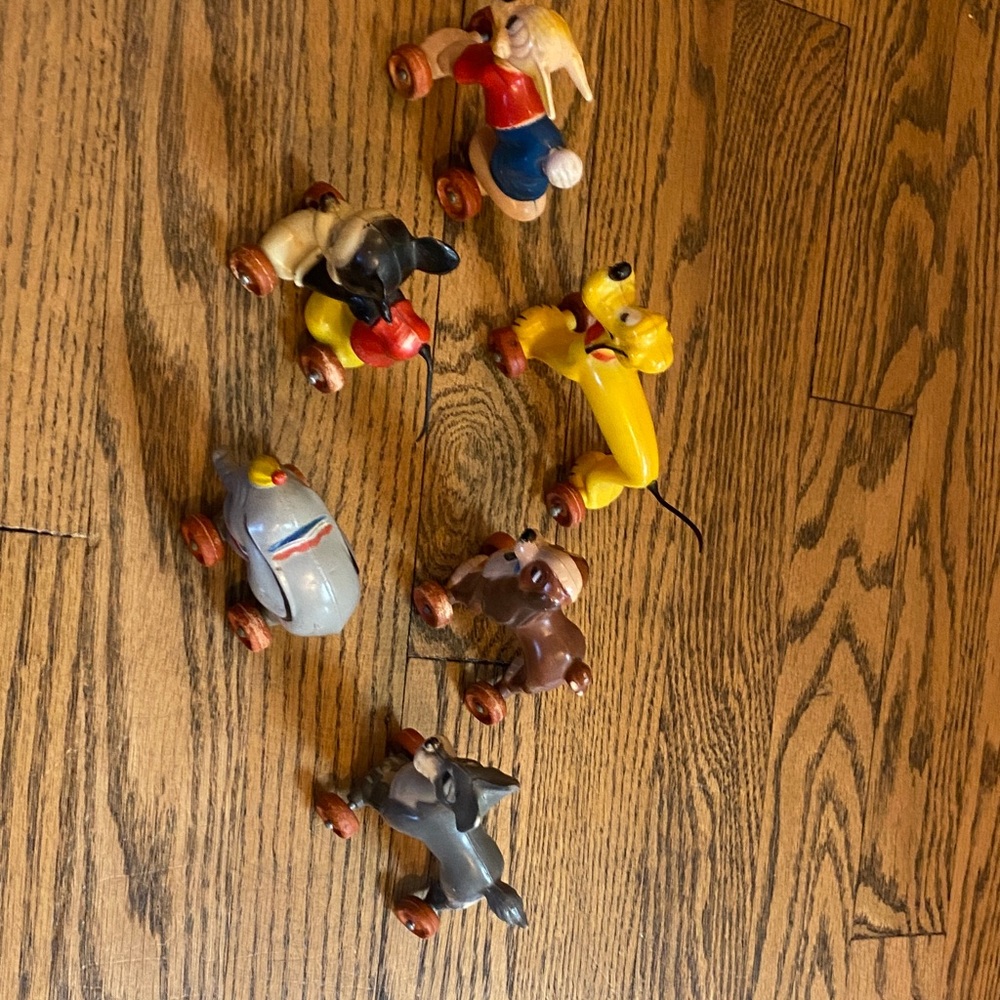 Vintage DISNEY Animal Pull Toys Set - Picture 12 of 16
